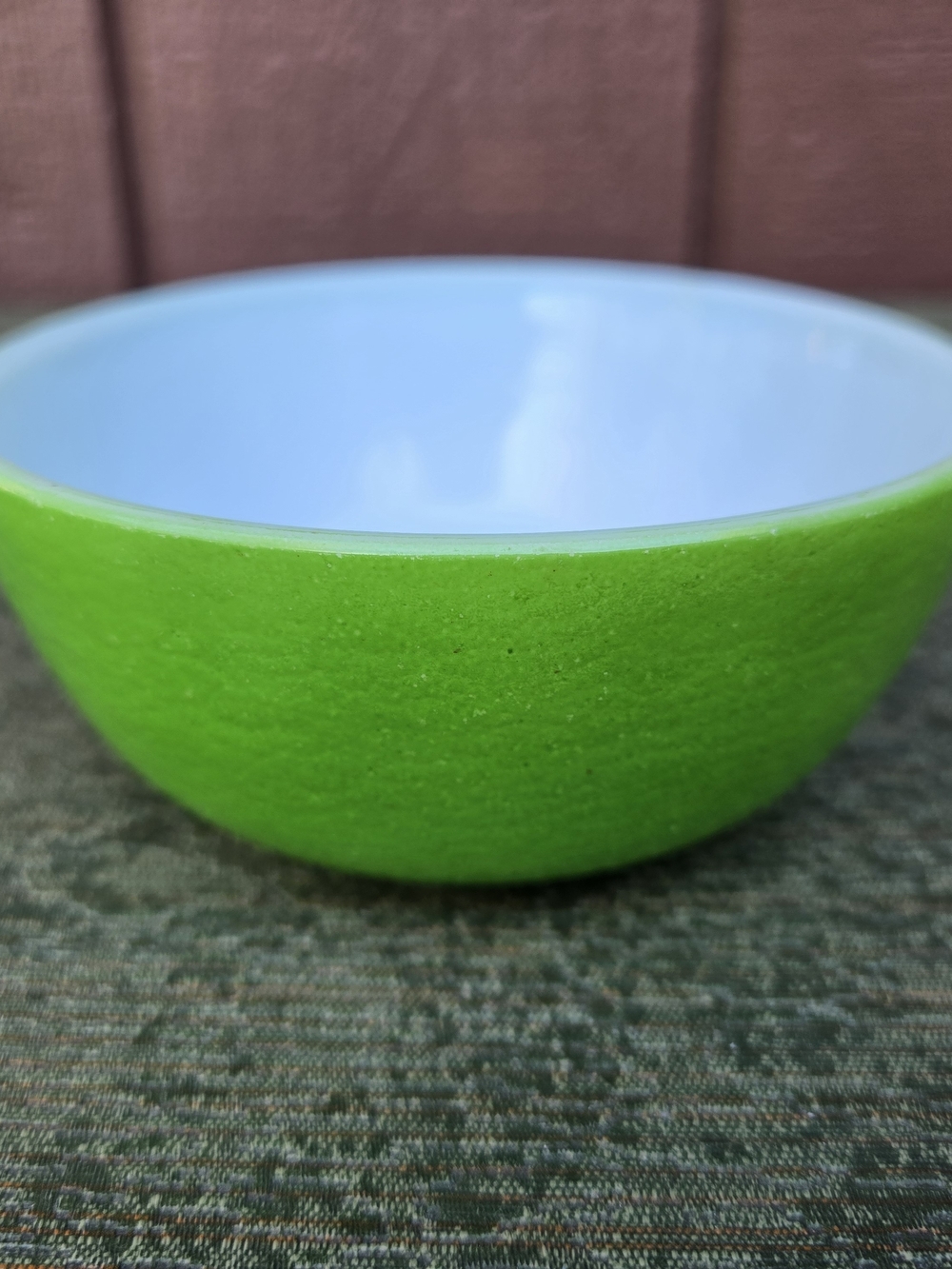 Lime Green Textured Milk Glass Ceramic Serving Bowl - Perfect For Serving Limes
